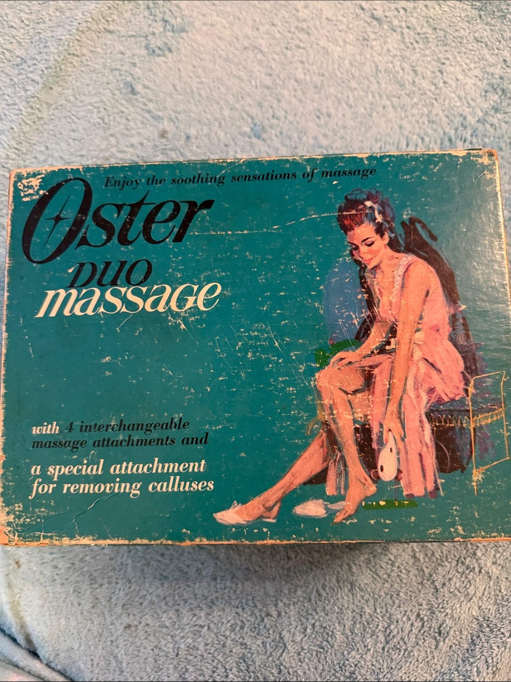 VTG 1969 Oster Duo Massage/vibrating Handheld Massager Kit. Model #205-01